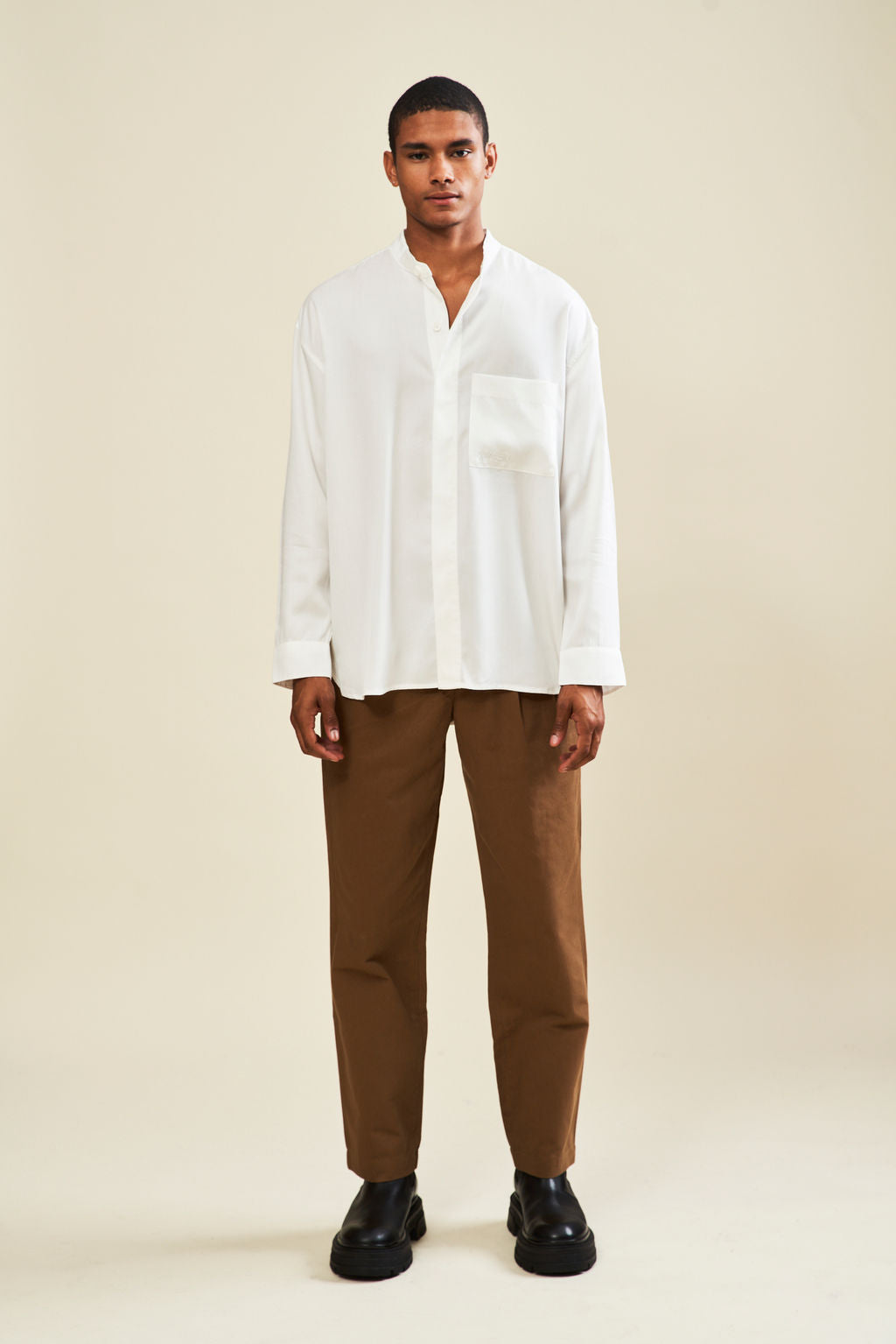 Hewett Banded Collar Shirt