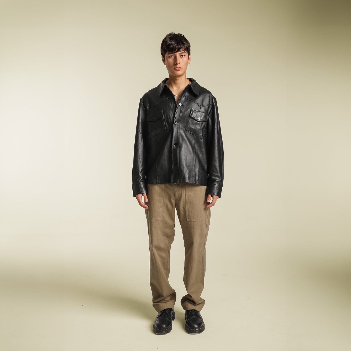 Nahom Leather Shirt