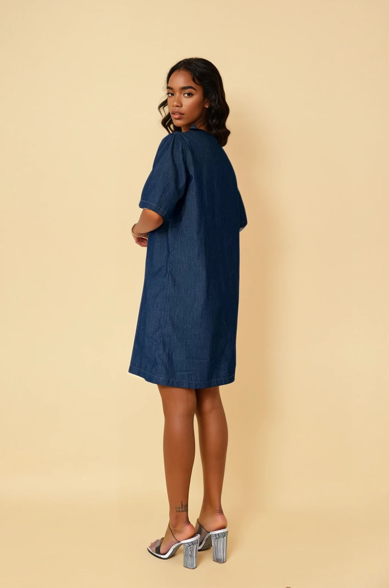Aliza Denim-style dress