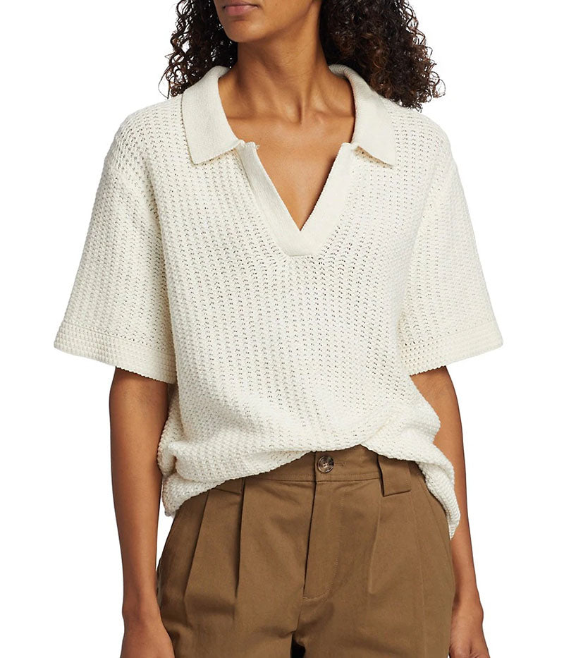 Yared Knit Textured Polo Shirt