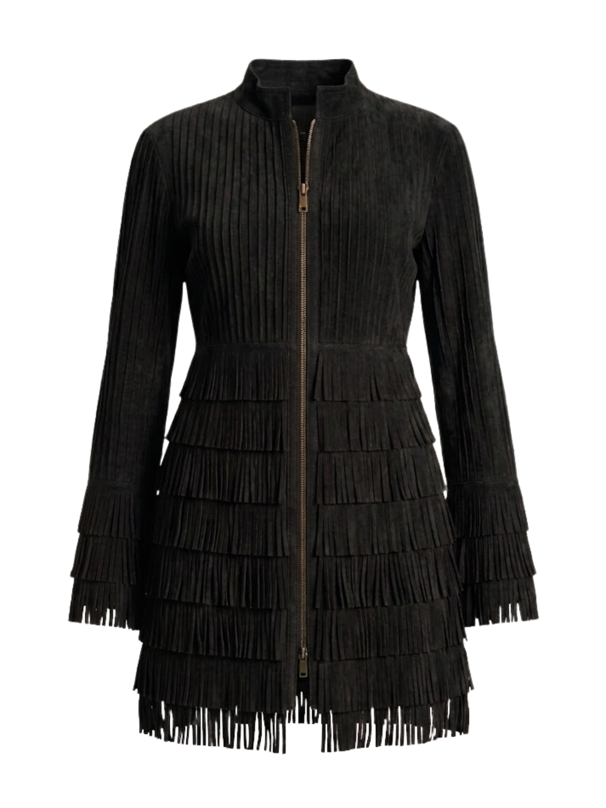 Alex Silvera Fringe Suede Dress
