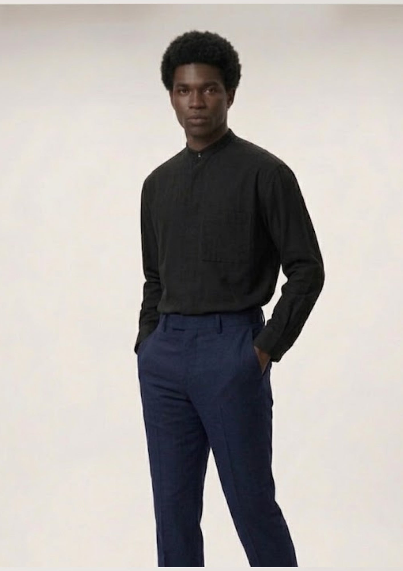 Keith Banded Collar Shirt