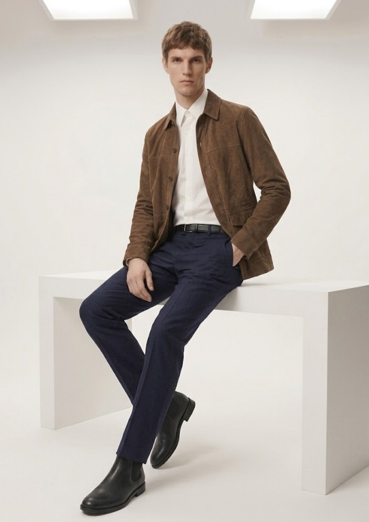 Georges Distressed Suede Jacket