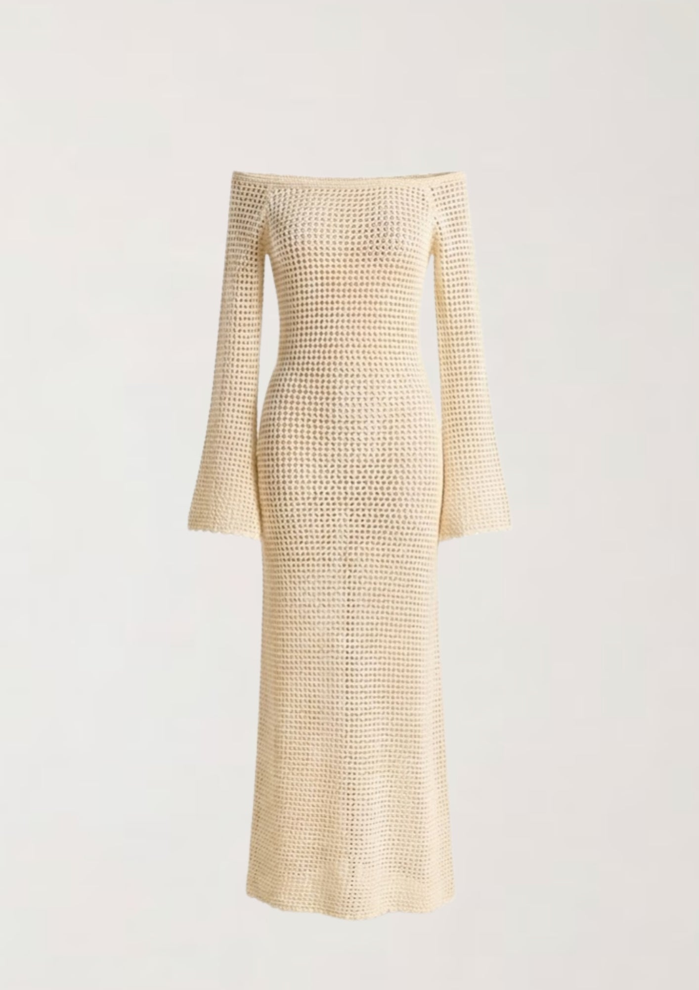 Saba Crochet Maxi Dress - Cream
