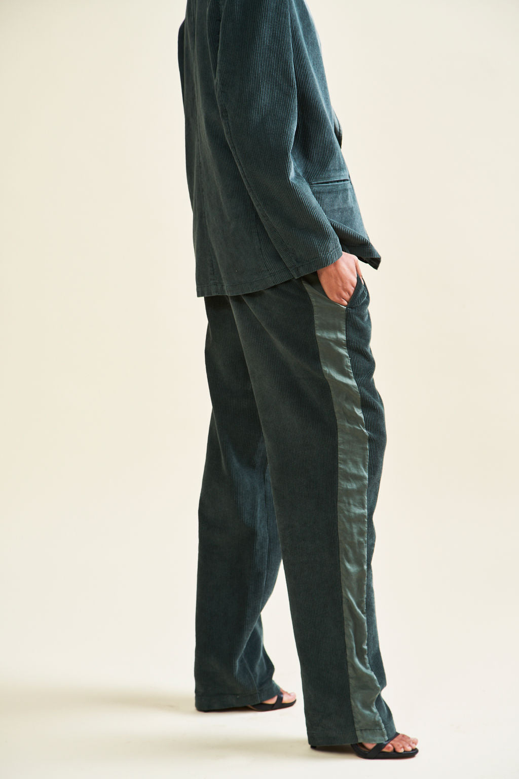 Asmeret Corduroy Suit Trousers Green