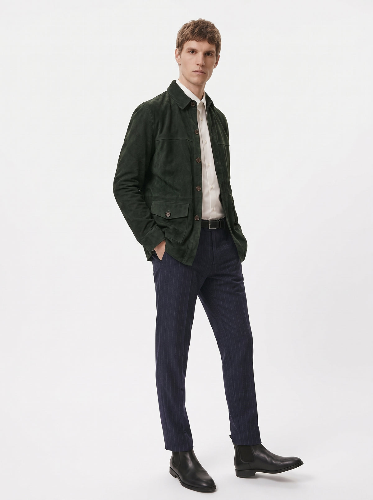 Georges Distressed Suede Jacket