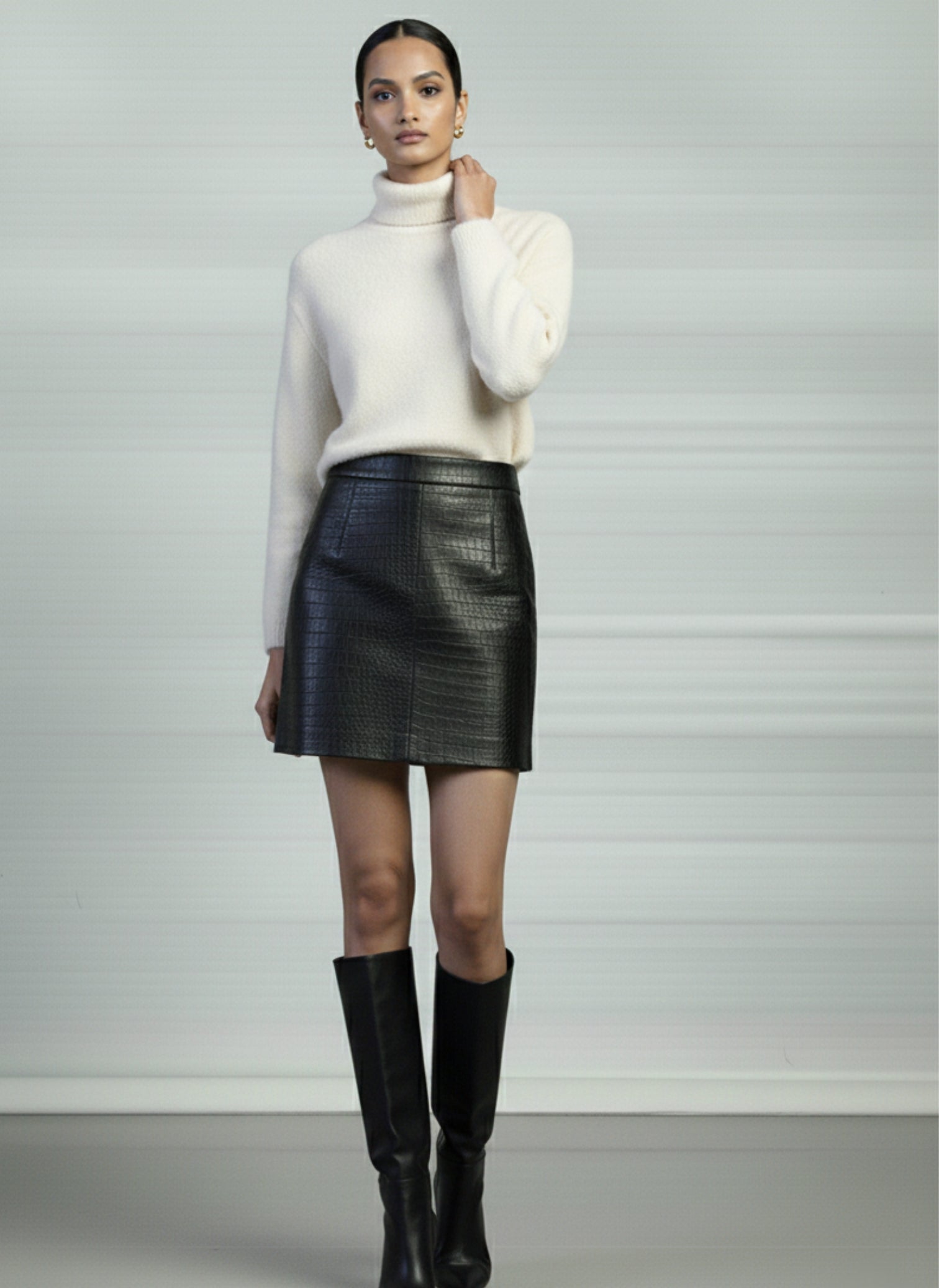 Yonas Leather Skirt
