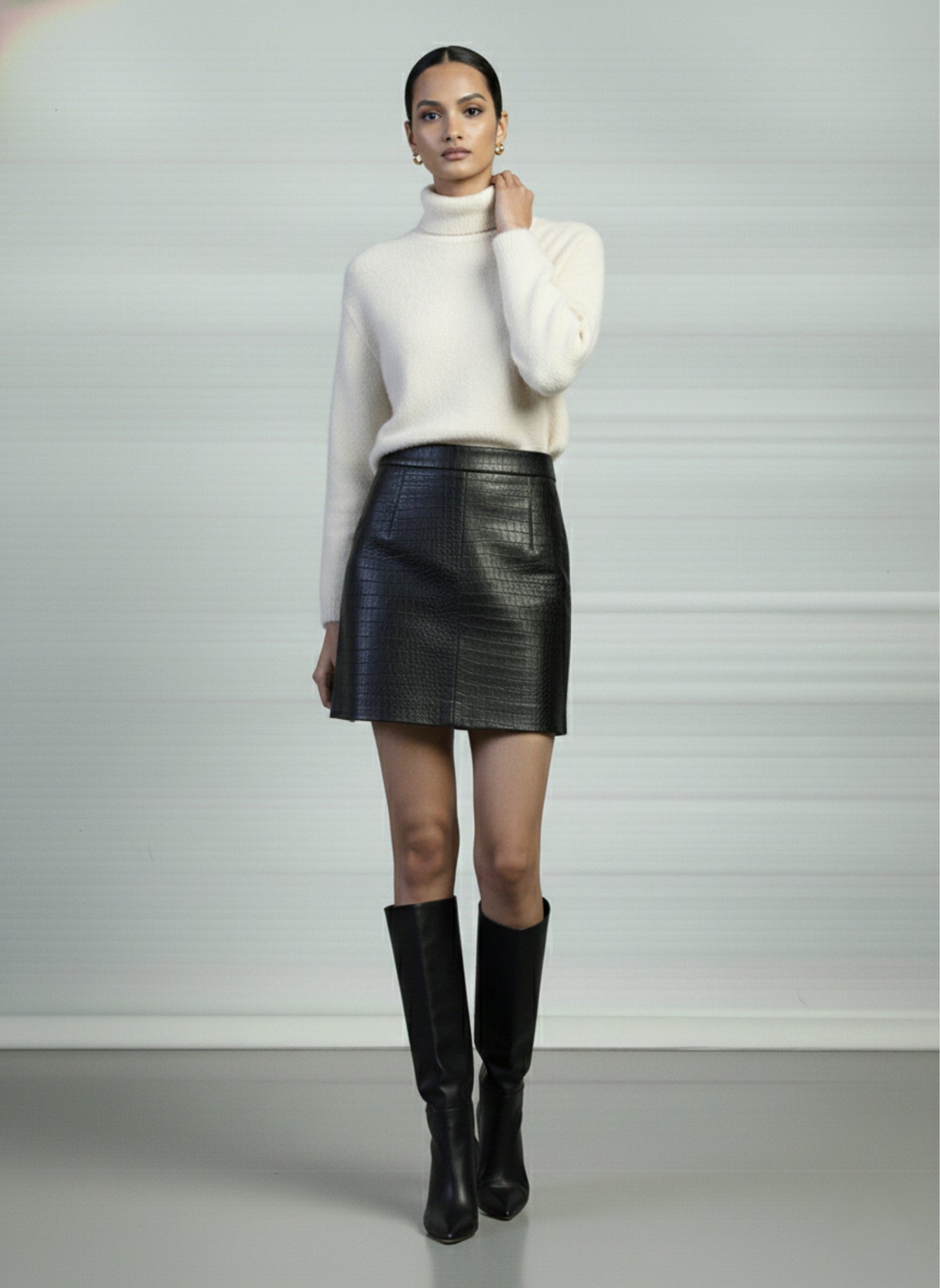 Yonas Leather Skirt