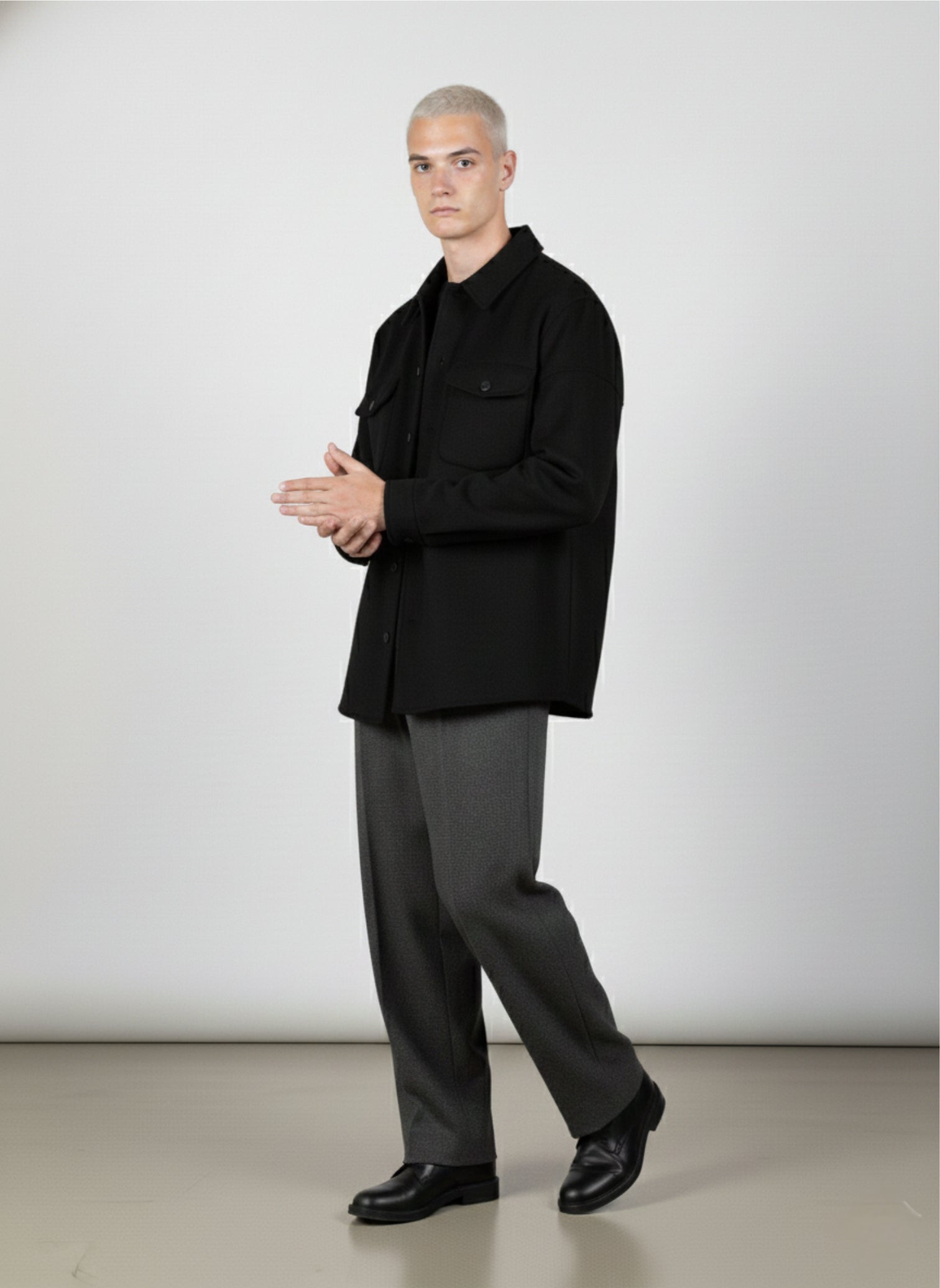 David Button Down Shirt Jacket