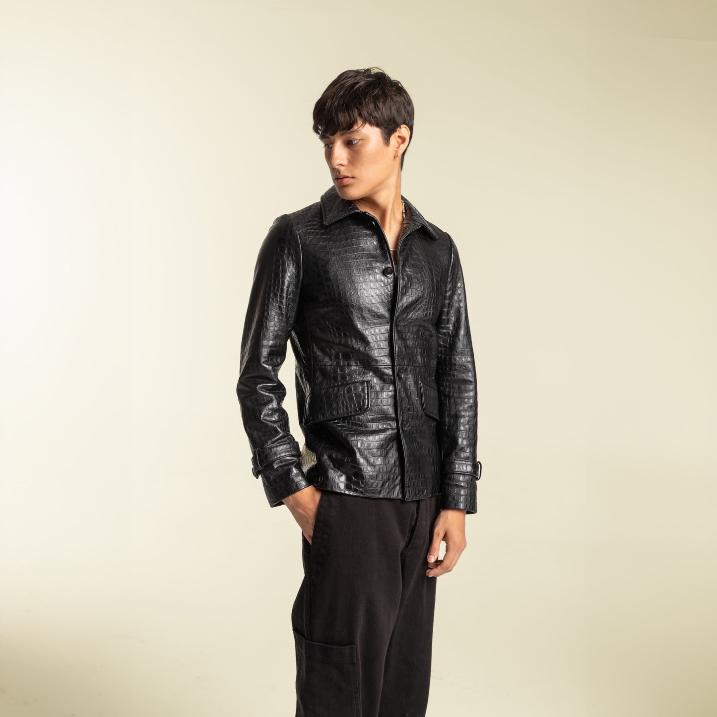 Hayat Mens Leather Jacket