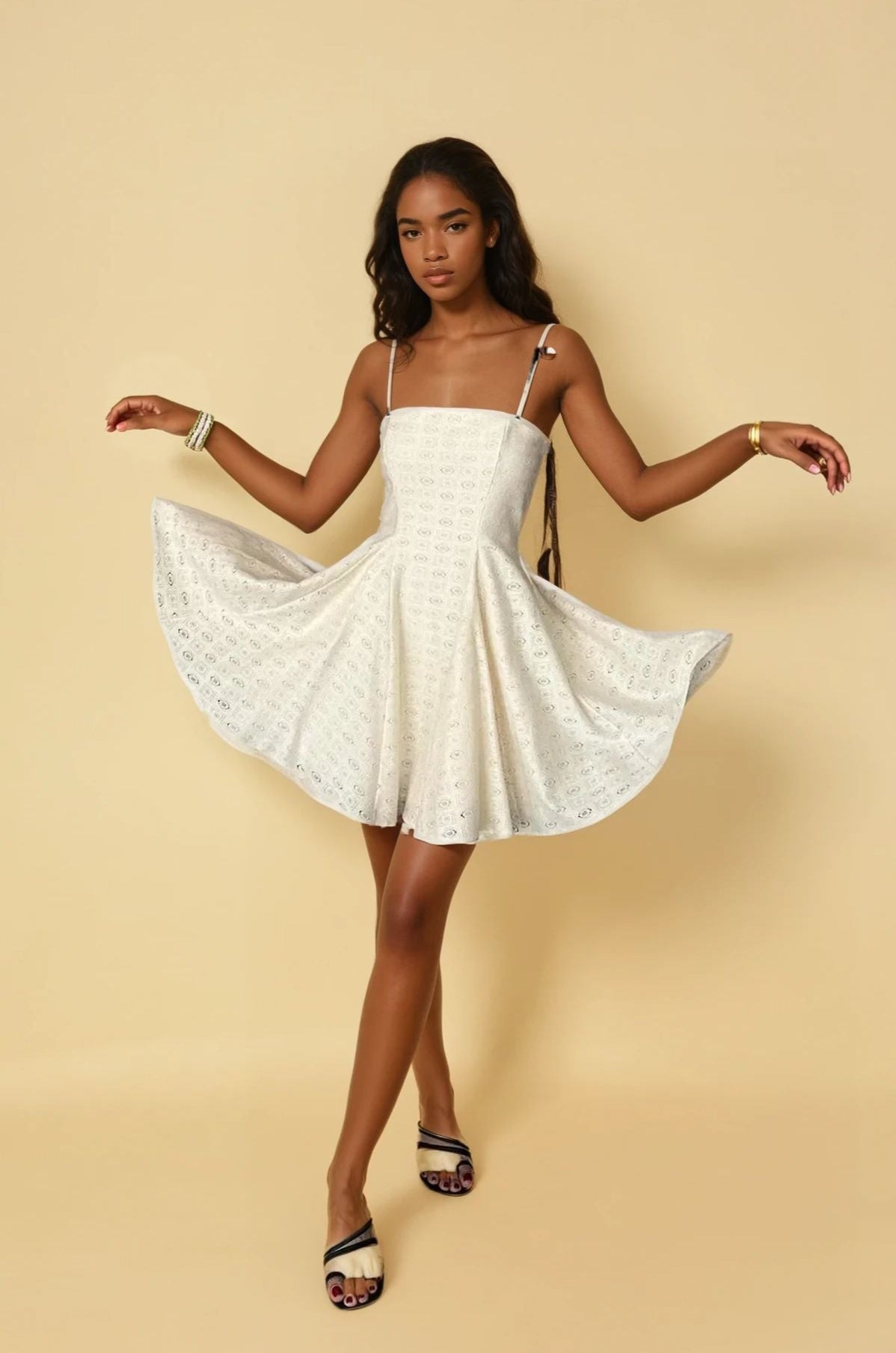 Noga Shoulder Tie Dress