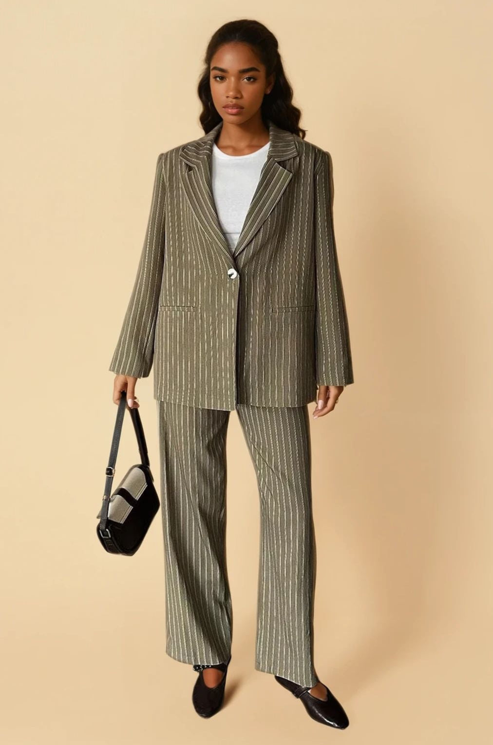 Dina Striped Suit Jacket