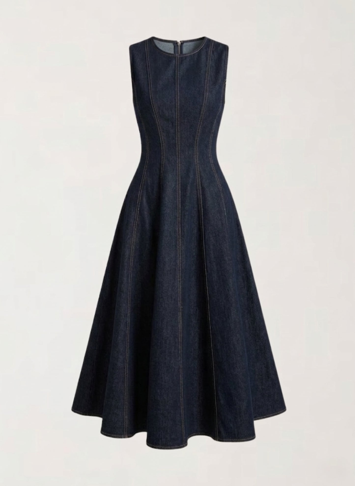 Alison Sleeveless Denim Midi Dress