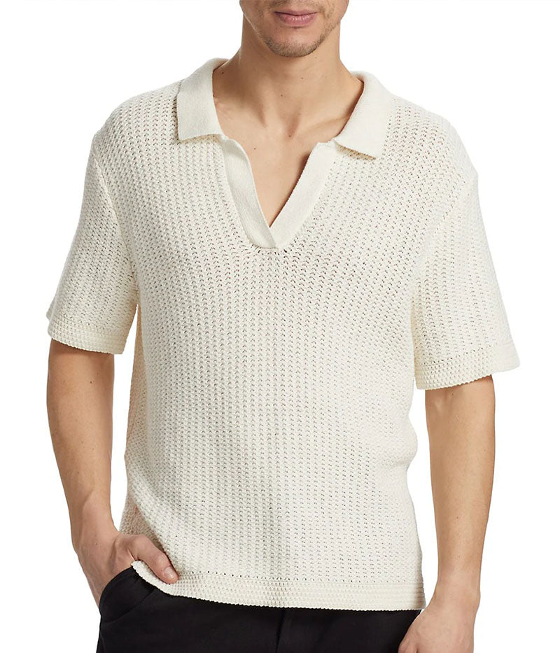 Yared Knit Textured Polo Shirt